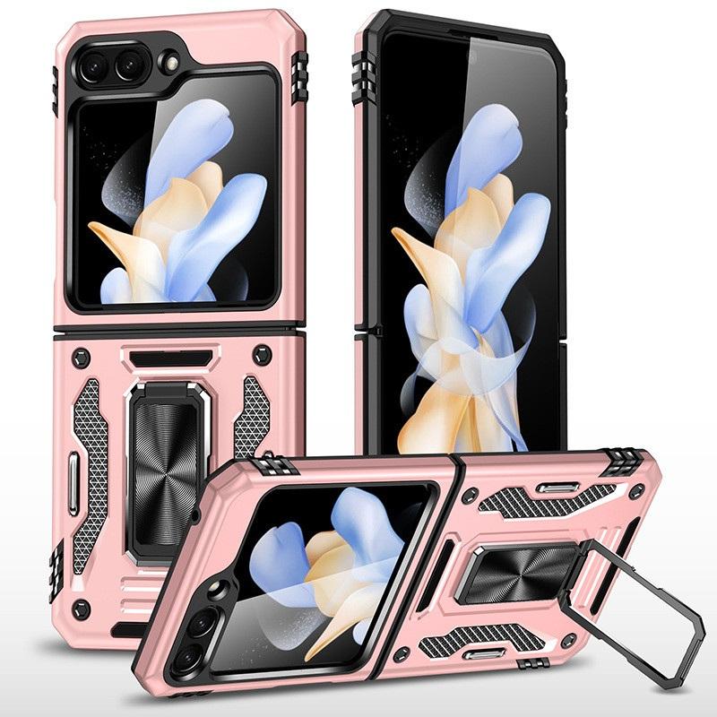 Lens Protection Ring Rotating Stand Phone Folding Armor Case for Samsung Galaxy Z Flip 7 FE / Flip 6 / Flip 5 Shockproof Cover