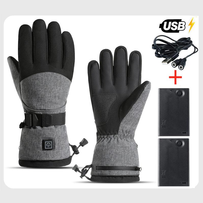 Waterproof Heated Rechargeable Gloves Electric Heated Gloves Thermal Heat Gloves Winter Warm Skiing Snowboarding Hunting Fishing