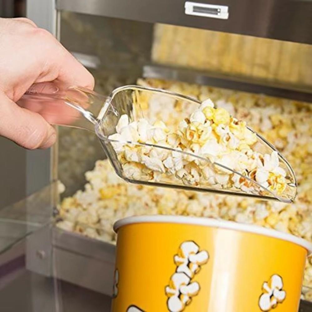Transparenter Eiswürfelbehälter-Schöpfer Mini Runde/Eckige Öffnung Küchen-Utility-Schaufel Bar-Zubehör Ergonomischer Griff Lebensmittel-Schaufeln
