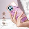 For Honor X8 5G TPU Case with IMD Marble Pattern Electroplated Back Cover