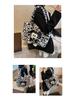 2025 Women's Large Fluffy Leopard Print Shoulder Tote Bag