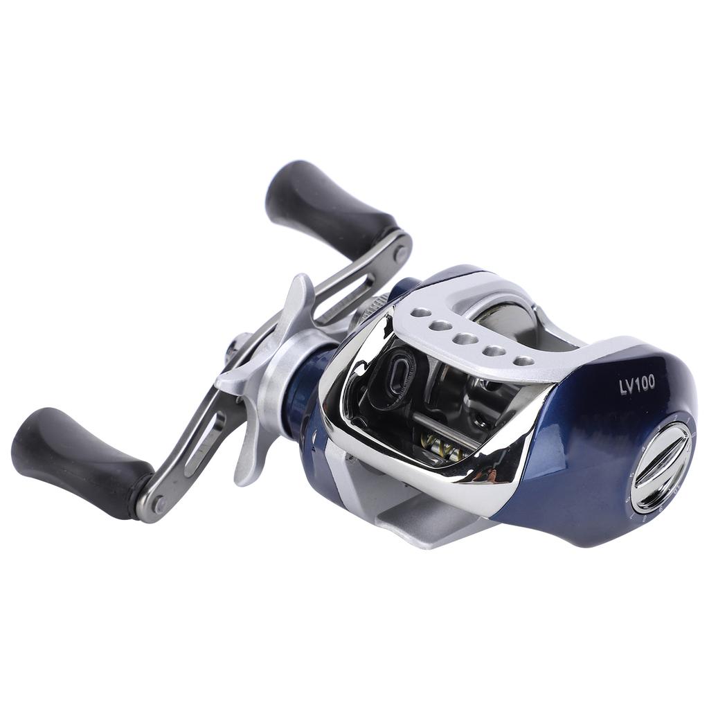 LV100 Metal Casting  Reel 6.3:1 Speed Ratio 10+1BB Magnetic Force Brake Fishing Wheel(Right Hand Type )