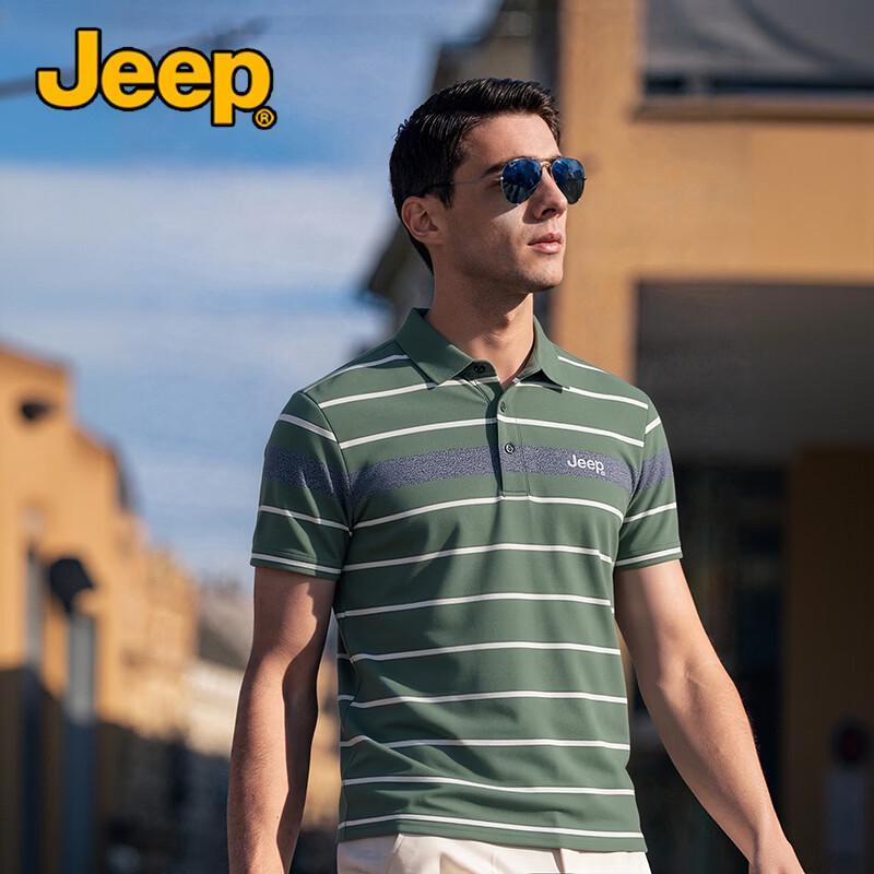 Jeep Men s Striped Lyocell Blend Polo Shirt XL
