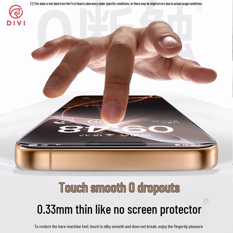 DIVI Borderless Tempered Glass Screen Protector for iPhone 16 Pro Max