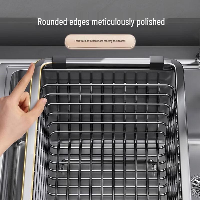 Stainless Steel Drain Basket Storage Rack