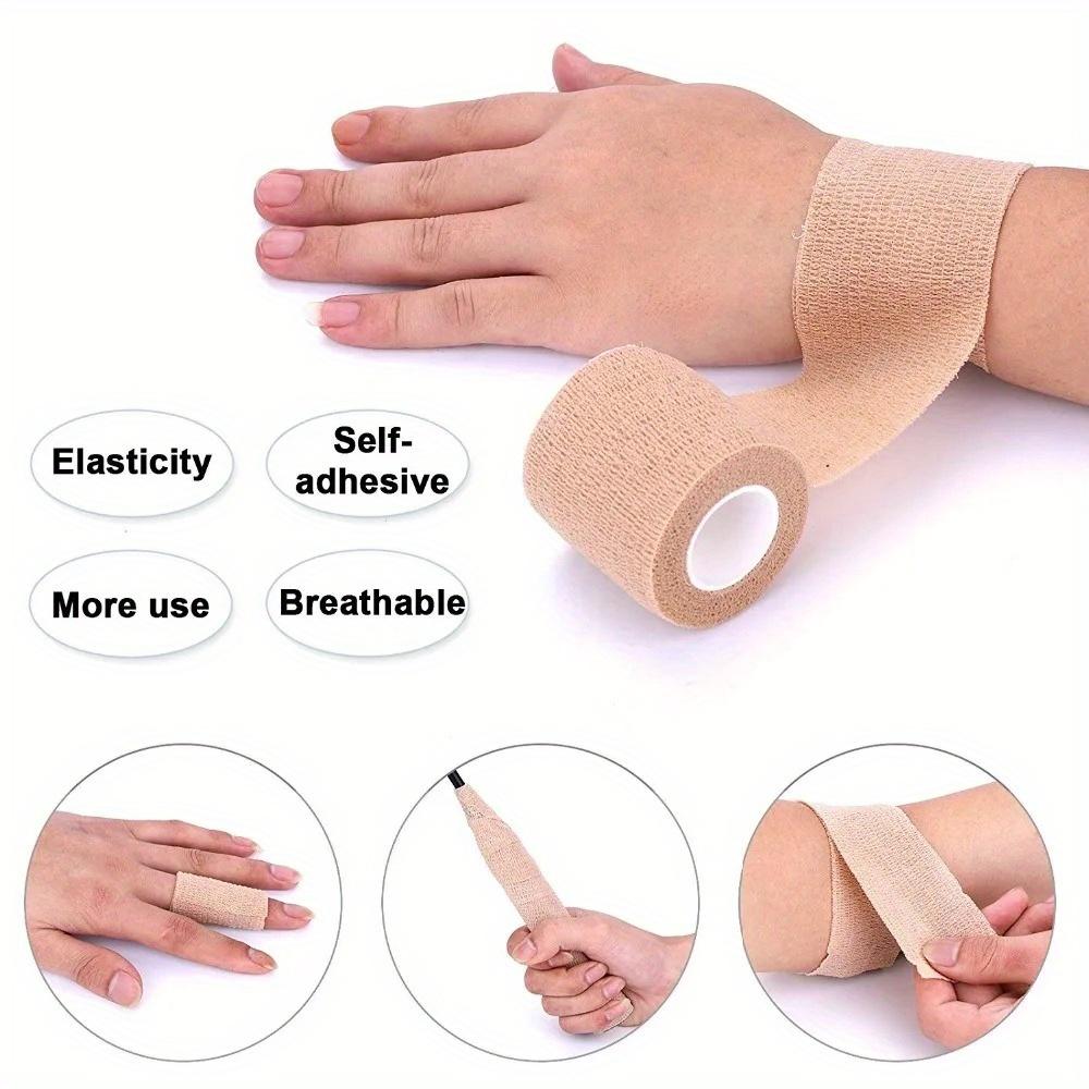 2 Stück/4,5m (177,16 Zoll) Selbstklebende elastische Bandage, Vlies-Sportbandage für Finger, Knöchel, Handfläche, Schulter und Knie, Erste-Hilfe-Set