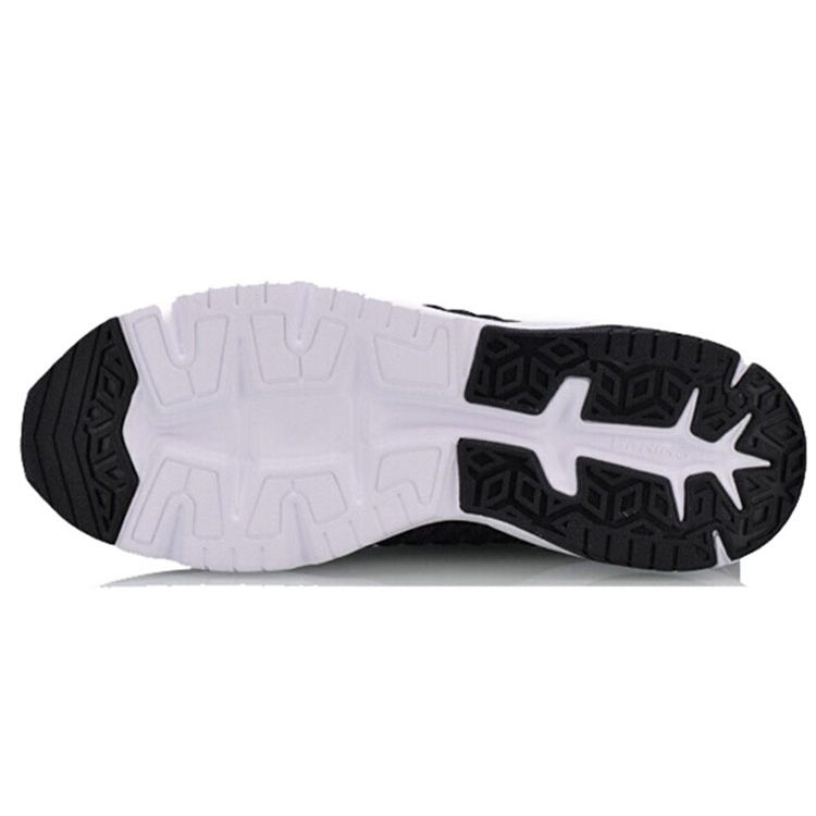 Li-Ning Comfortable Shock Absorbing Non-Slip Wear-Resistant Low-Top Running Shoes Men Sneakers White Black AGCN055-1