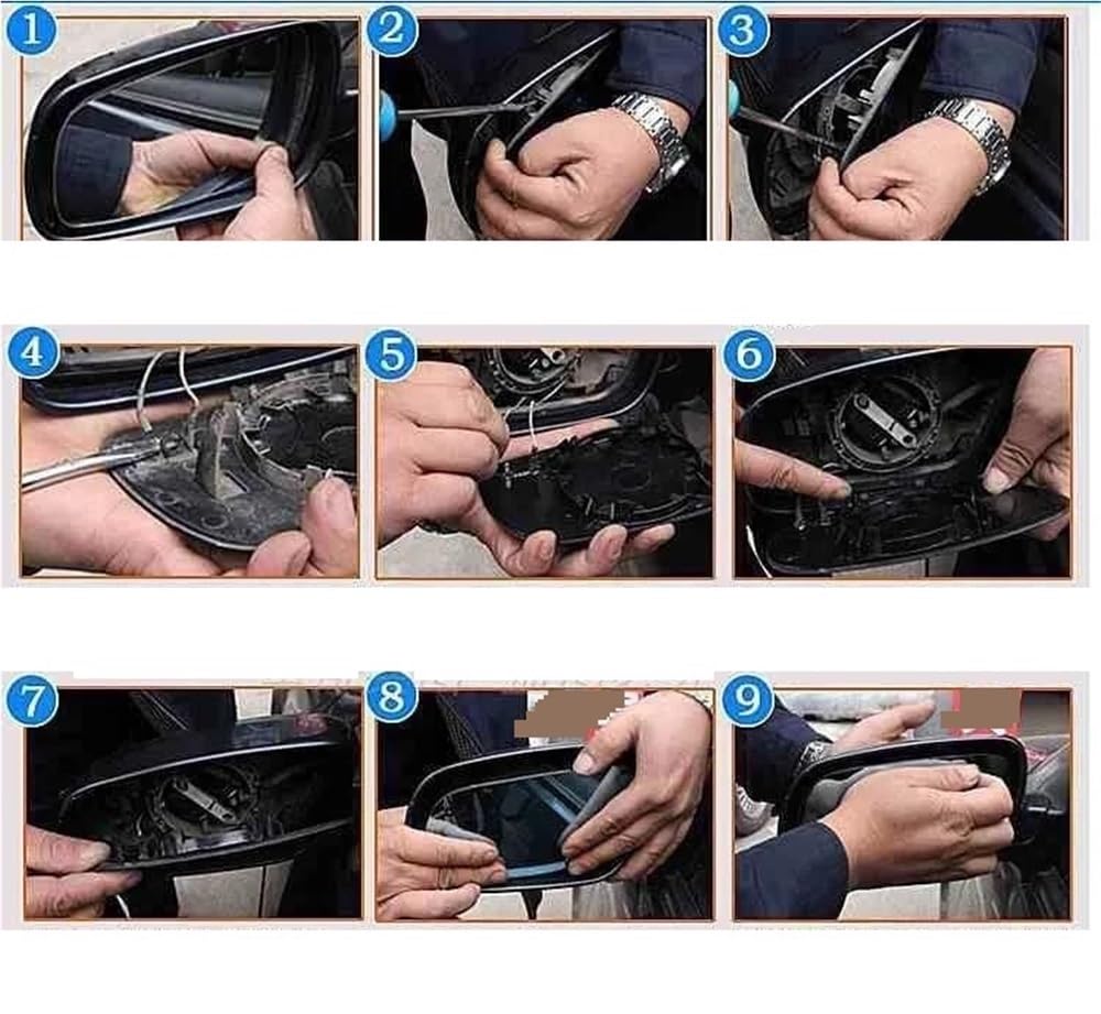 Espelhos Laterais de Porta para Volvo V60 2011-2018 Auto Grande Angular Esquerdo e Direito