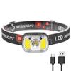XPG+COB Headlight 550LM 1200mAh Type-C USB Rechargeable IPX4 Waterproof
