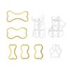 8 Pieces Dog Shaped Mold Set Unique Biscuit Moulds Cute Dog Shaped Fondant Press Cutters ABS Material Suitable for Party