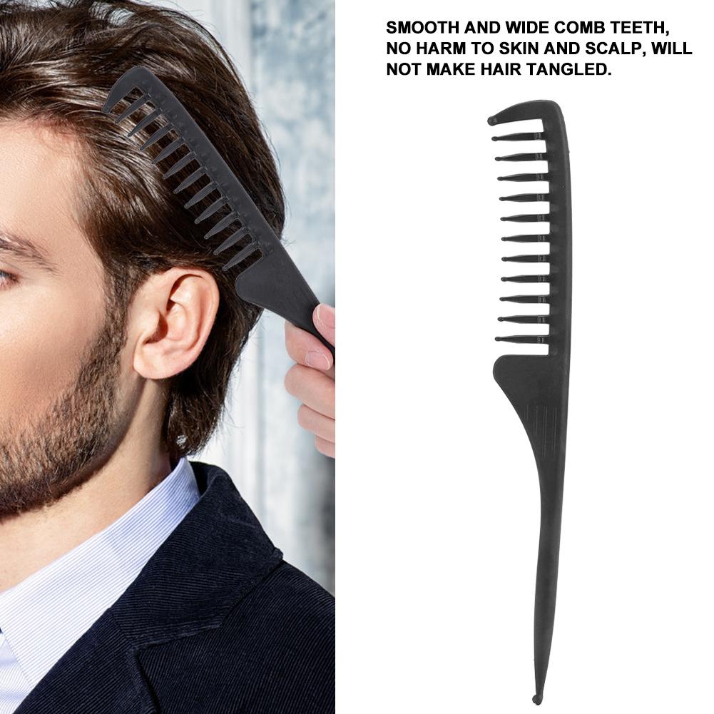 Men Retro Oil Hair Hairdressing Professional Comb Portable Wide Large Tooth Hairstyle Comb