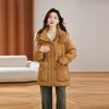 Women's Mid-Length Hooded Down Jacket - Winter Fashion Coat YE6320