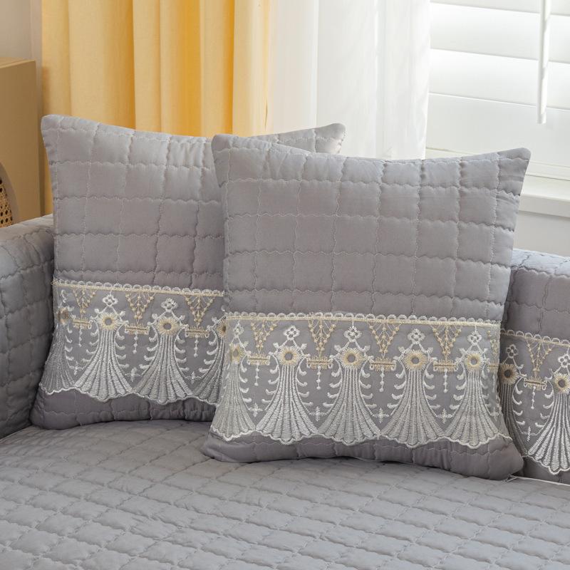 Sofa Cushion for All Seasons, High-end Modern Simple Living Room Fabric Non-slip Cushion Sofa Cover Backrest Cover