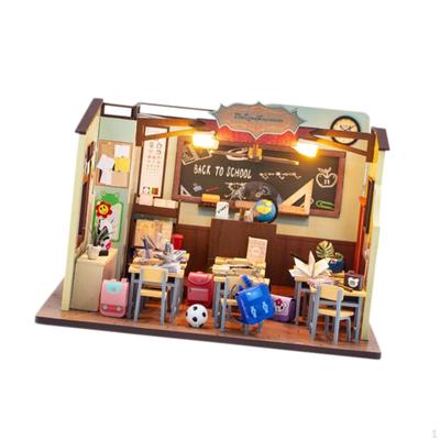 Miniaturhaus Bausätze DIY Mini Puppenhaus Holzhandwerk Dekoratives Eingebautes Licht mit Möbeln