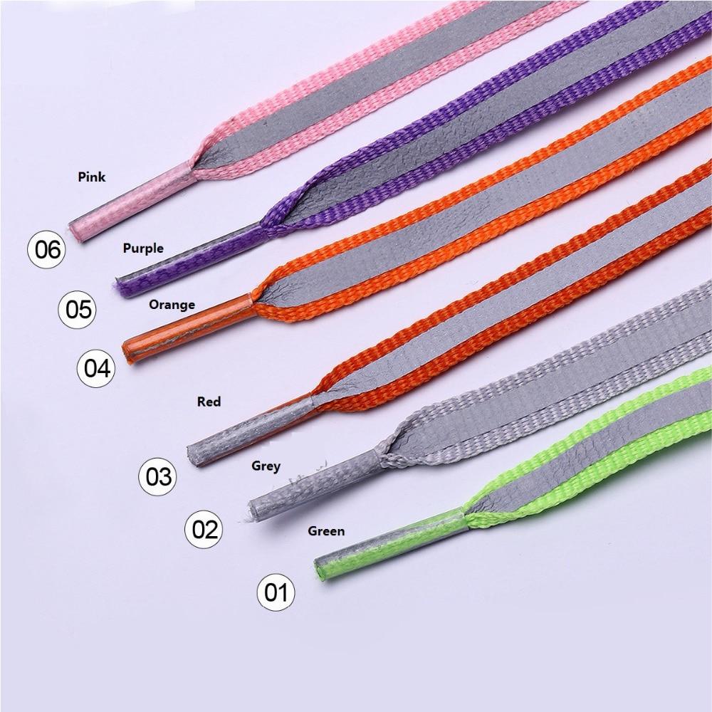 Shoes, Basketball Shoes, Sports Shoes, Running Shoes, Bright Fluorescent Flat Reflective Laces