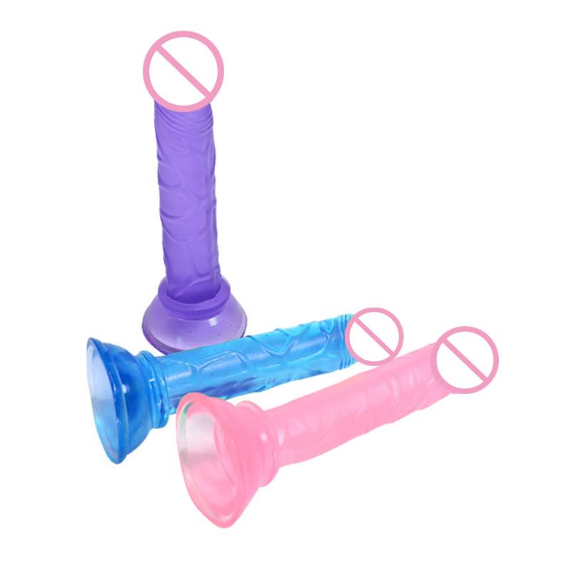 Dildo din jeleu moale Dildo anal realist Penis Ventuză Masculin Penis Masturbare feminină Jucării erotice
