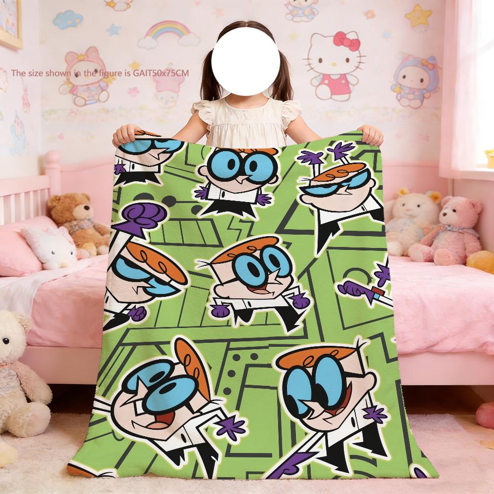Blanket Cartoon For Soft Throw Blanket D-Dexters L-Laboratory for Picnic Bed Sofa Home Bedroom Cozy Warm Comfortable