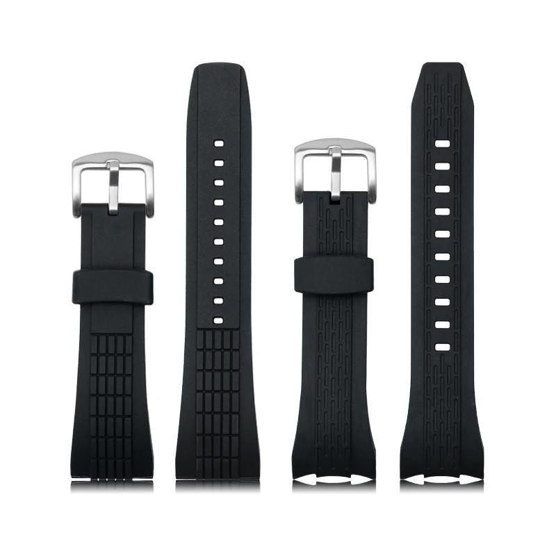 Für Seiko VELATURA/SRH Serie SPC007 Wasserdicht Schweißbeständig Silikon Outdoor Sport Gummi-Uhrenarmband Uhrenarmband Herren 26mm