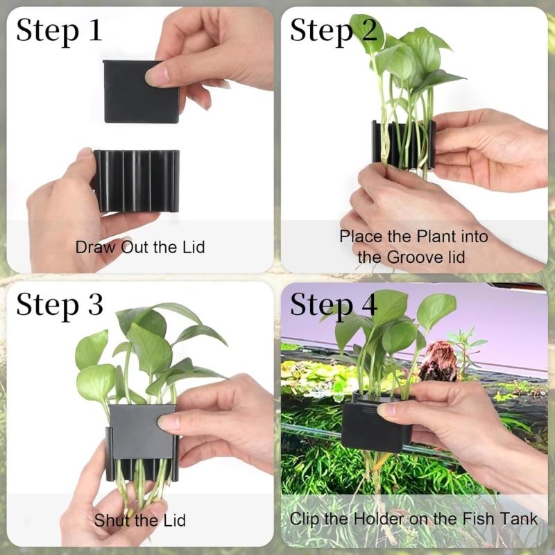 Hydroponic Rack for Aquariums Border Featuring Adjustable and Durability ABS Construction for Plant Displays