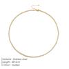 Stainless Steel 14K Gold PVD Plated 38+5cm Zircon Tennis Chain Choker Necklace Titanium Steel Full Paved Zircon Chain Necklace