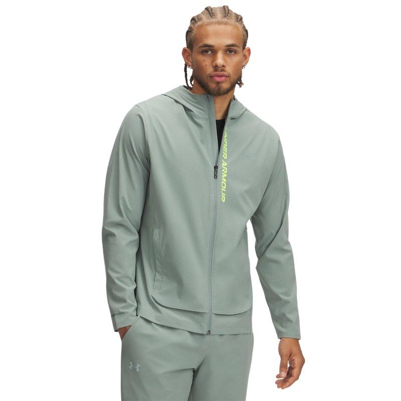 Under Armour Storm SS25 Logo Woven Hooded Jacket Men Jacket Green 1376794-348