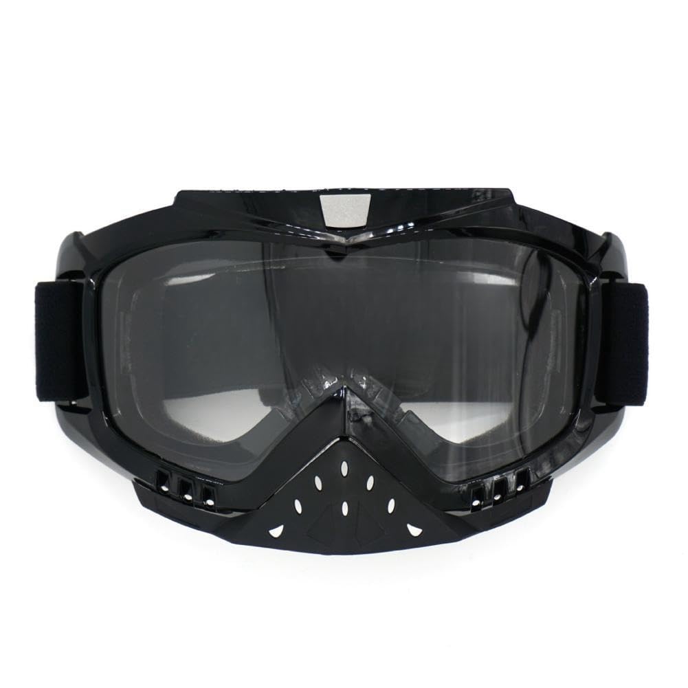 

Wayocfei Motorcycle Goggles with Nose Wide Field of UV for Outdoor Unisex Off-Road Guard, Flexible, View, Protection, Windproof, Dustproof, Sports,