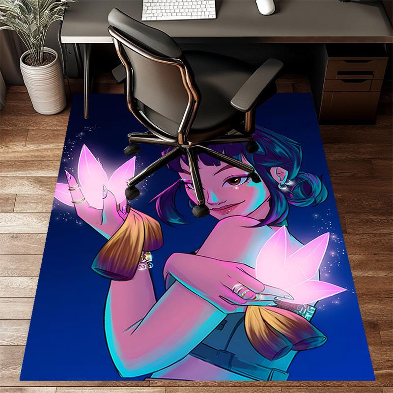 1pc KPop Demon Hunters ZOEY3 Design Printed Area Rug Carpet for Bedroom Living Room Home Decor Rugs Mat Non Slip Mat Rug for Bedside