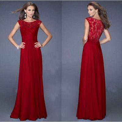 Vestido de Noche Europeo y Americano Ajustado 2025 – Gasa con Parches de Encaje Azul Claro, Cremallera Trasera, 10 Colores Disponibles