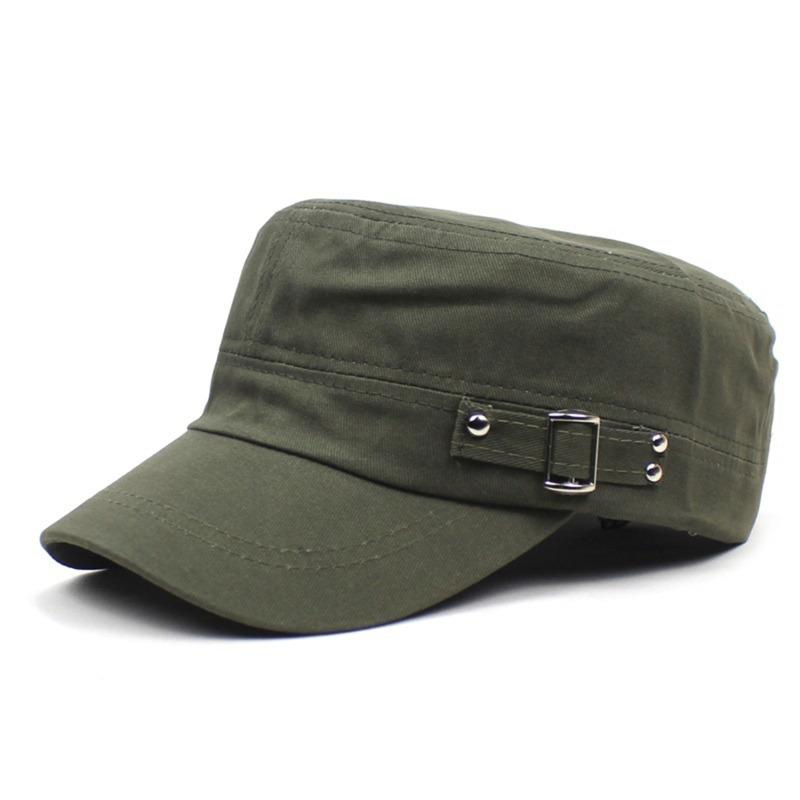 Four Seasons Flat Top Hat Men'S Simple Peaked Hat Fashion Baseball Cap Casual Cap, Commuter Sunshade Hat
