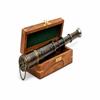 Handmade Brass Telescope Spyglass Steampunk Pirate Scope with Wooden Box