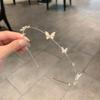 1PC French New Butterfly Imitation Pearl Fashion Temperament Elegant Metal Headband Headband
