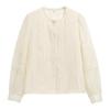 Autumn Fashion New 2024 Long Sleeve O-Neck Casual Apricot Blouse Shirt Women Tops Blouses Shirts J428