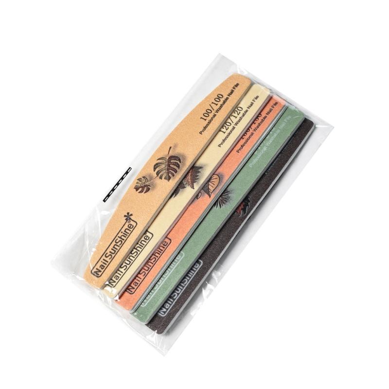 Double Sided Nail Files for Manicure and Nail Art with Half Moon Shape Emery Boards for Smooth Filing Polishing