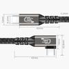 USB 4 Thunderbolt 4 Elbow USB Cable 40Gbps PD240W 5A 8K Type C Cable Data Transfer Fast Charging For M1 Macbook VR Oculus Quest