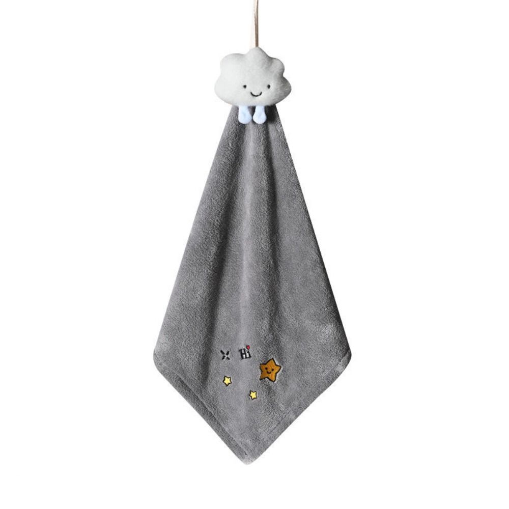 New Cartoon Animal Hanging Hand Towel Coral Velvet Thickening Wiping Towel Quick Dry Absorbent Towel Children
