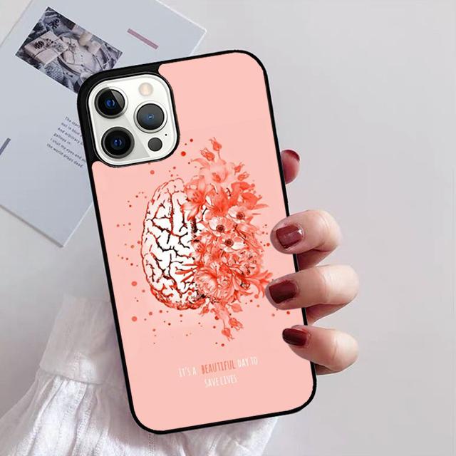 Anatomy Brain Phone Case For iPhone 17 Air 16 15 14 13 12 Pro Max Plus Max Cover Shell coque