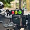 Motorcycle Traffic Light Car Ornaments Cool Novel Turn Signal Indicator Lights Motorcycle Decoration with Red Yellow Green Lights