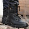 Herren Militärstiefel Winter Leder Schwarz Special Force Desert Ankle Combat Boots Sicherheitsarbeitsschuhe Stiefel