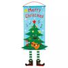 Christmas Decoration Hanging Flag: Santa Claus & Snowman Wall Ornament