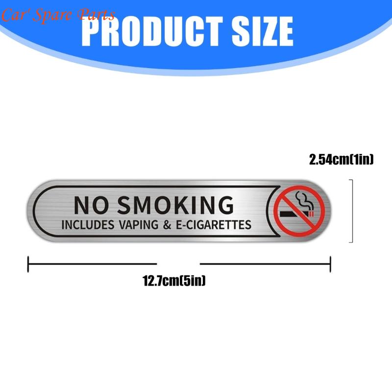 Y4UA 20Pcs Car No Smokings Labels Fade Resistant Adhesive Backing Easy Application On Dashboards Window Office Door