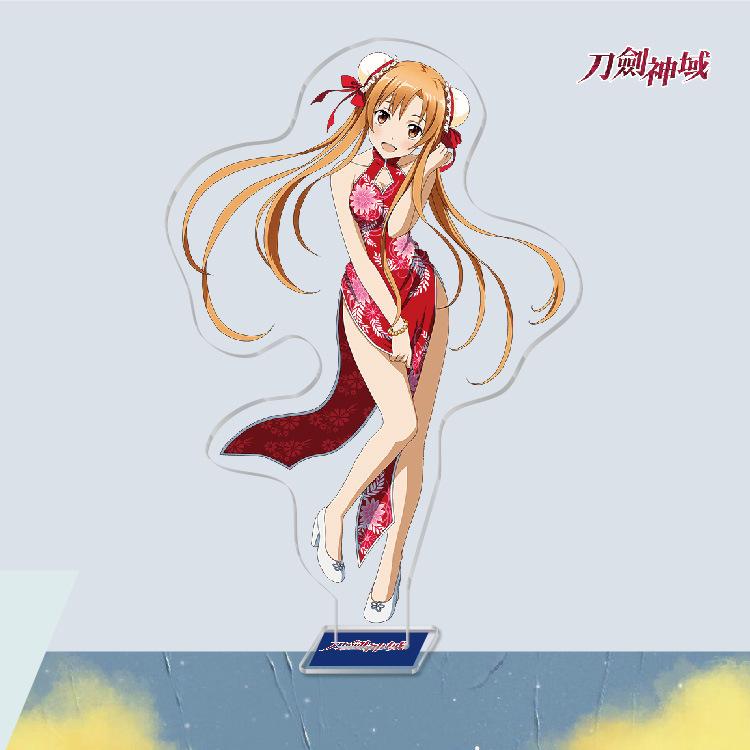 Anime Game Merchandise Sword Art Online Acrylic Stand Figures Kirito Asuna Sinon