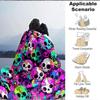 1pc Skull Party Blanket, Lightweight Flannel Throw Blanket For Sofa, Bed, Travel, Camping, Living Room, Office, Couch, Chair, And Bed