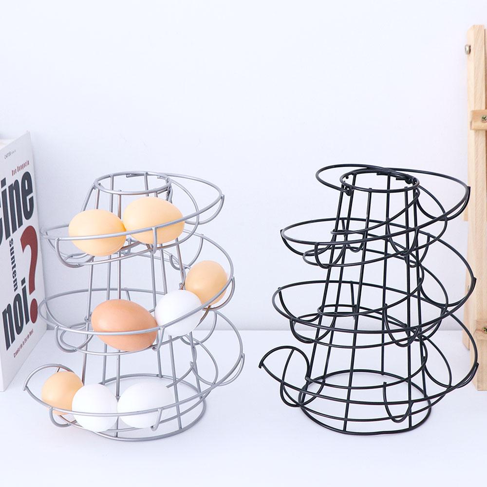 Spiral Shape for Countertop Egg Organizer Egg Display Holder Egg Distribution Rack Kitchen Supplies
