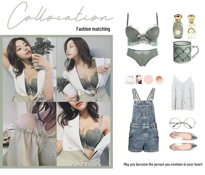 Women's Wirefree Push Up Bra with Side Support - Small Bust, Thickened for Autumn/Winter