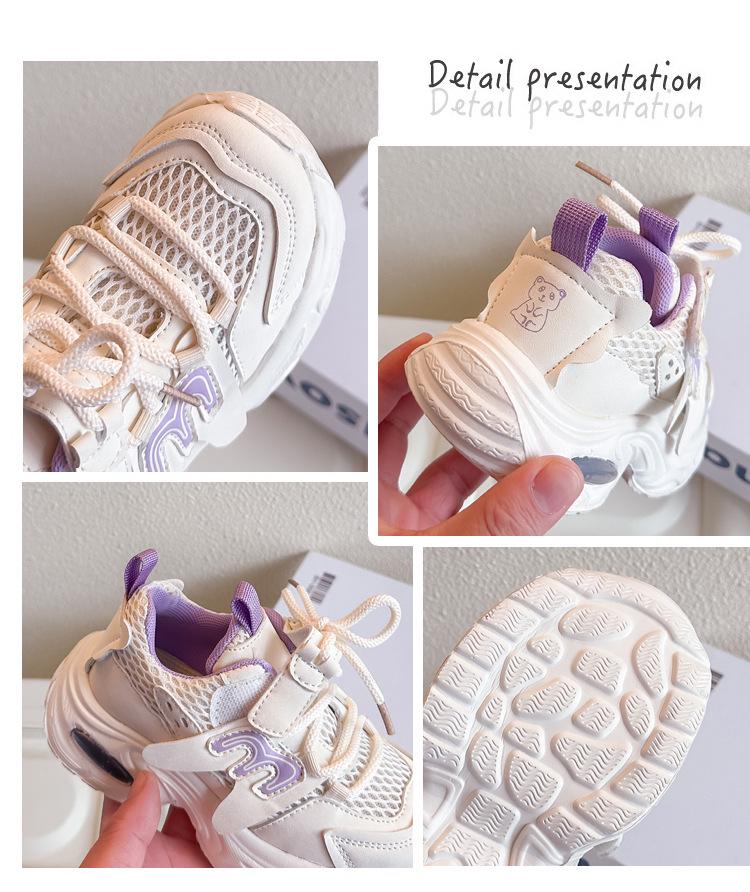 Frühlings-Sportschuhe für Mädchen 2026 - Atmungsaktives Mesh, Weiche Sohle, Rutschfeste Laufschuhe für Kinder