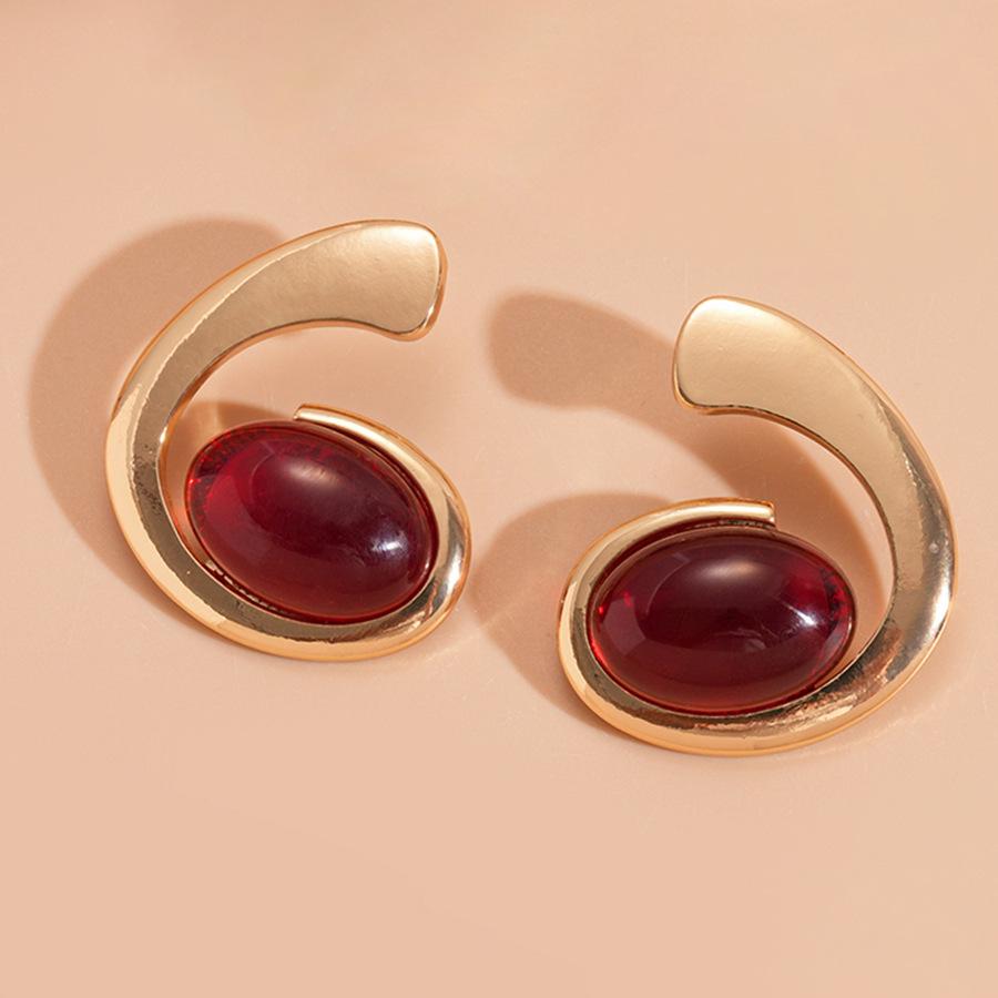 Resin Irregular Geometric Oval Collar Necklace