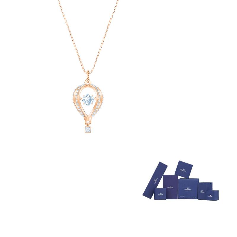 Swarovski Into The Sky Bekenntnis-Ballon Anhänger Halskette Damen Halskette Roségold 5483990 Box (Random Color) white