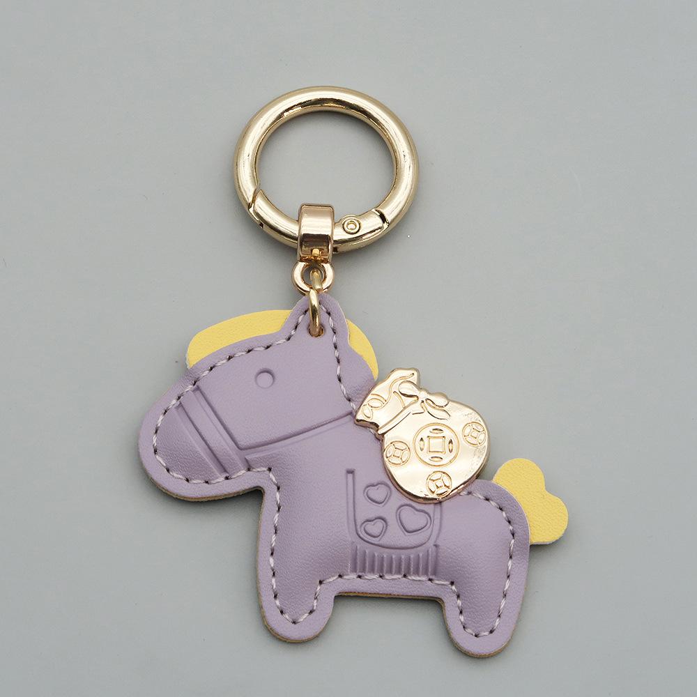 Instant Money Cartoon Pony Pendant Keychain for Couples
