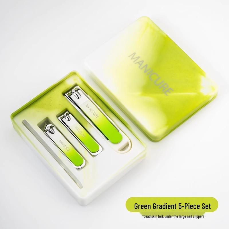 Anti-Splash Angled Nail Clipper Set with Gift Box - Home Beauty Manicure Tool