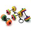 Rubber Dumbbell Keychain Lightweight Portable Exercise Themed Decorative Creative Sports Fitness Bag Decoration
